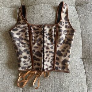 Leopard Print Corset Top